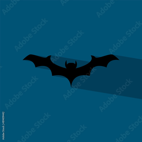 bat flat icon  vector illustration eps10