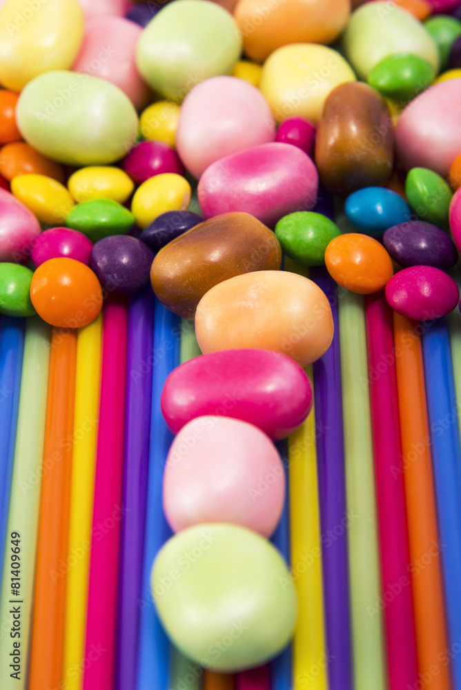 Mixed colorful candies