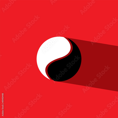 yin yang flat icon  vector illustration eps10