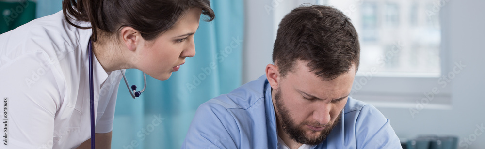 Tired and worried physicians