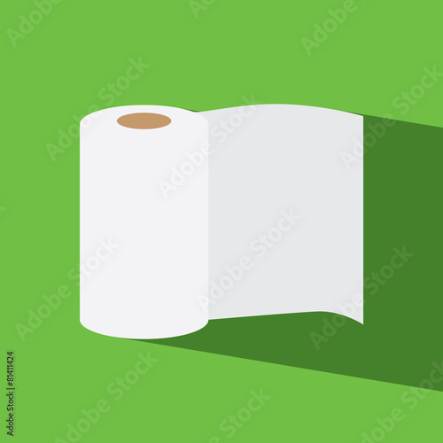 tissue roll flat icon  vector illustration eps10