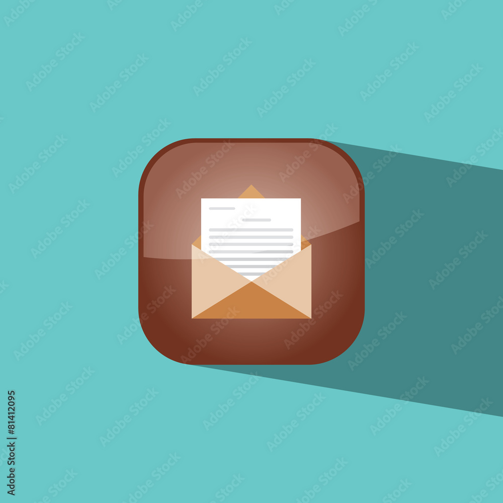 mail button icon flat vector illustration eps10 mail button icon flat vector illustration eps10