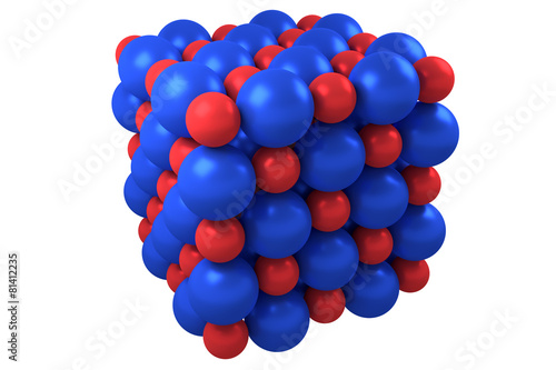 Molecule cubic crystal structure