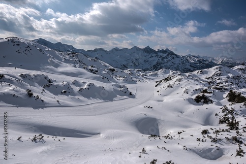 Vogel ski resort in Bohinj in Julian Alps