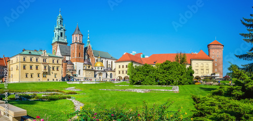 View of Wawel Royal Castle, Zygmunt Cathedral, Krakow, Poland #81413290