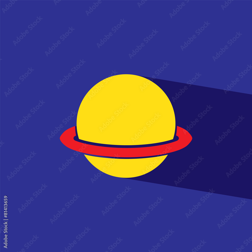 Saturn flat icon vector illustration eps10 Saturn flat icon vector illustration eps10