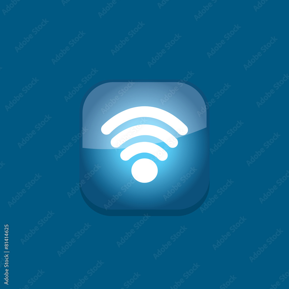 wifi button icon flat vector illustration eps10 wifi button icon flat vector illustration eps10