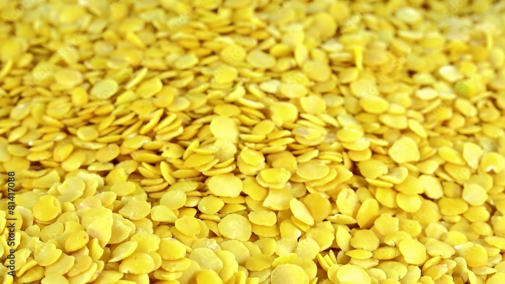 Some rotating Yellow Lentils (seamless loopable 4K UHD footage) Some rotating Yellow Lentils (seamless loopable 4K UHD footage)