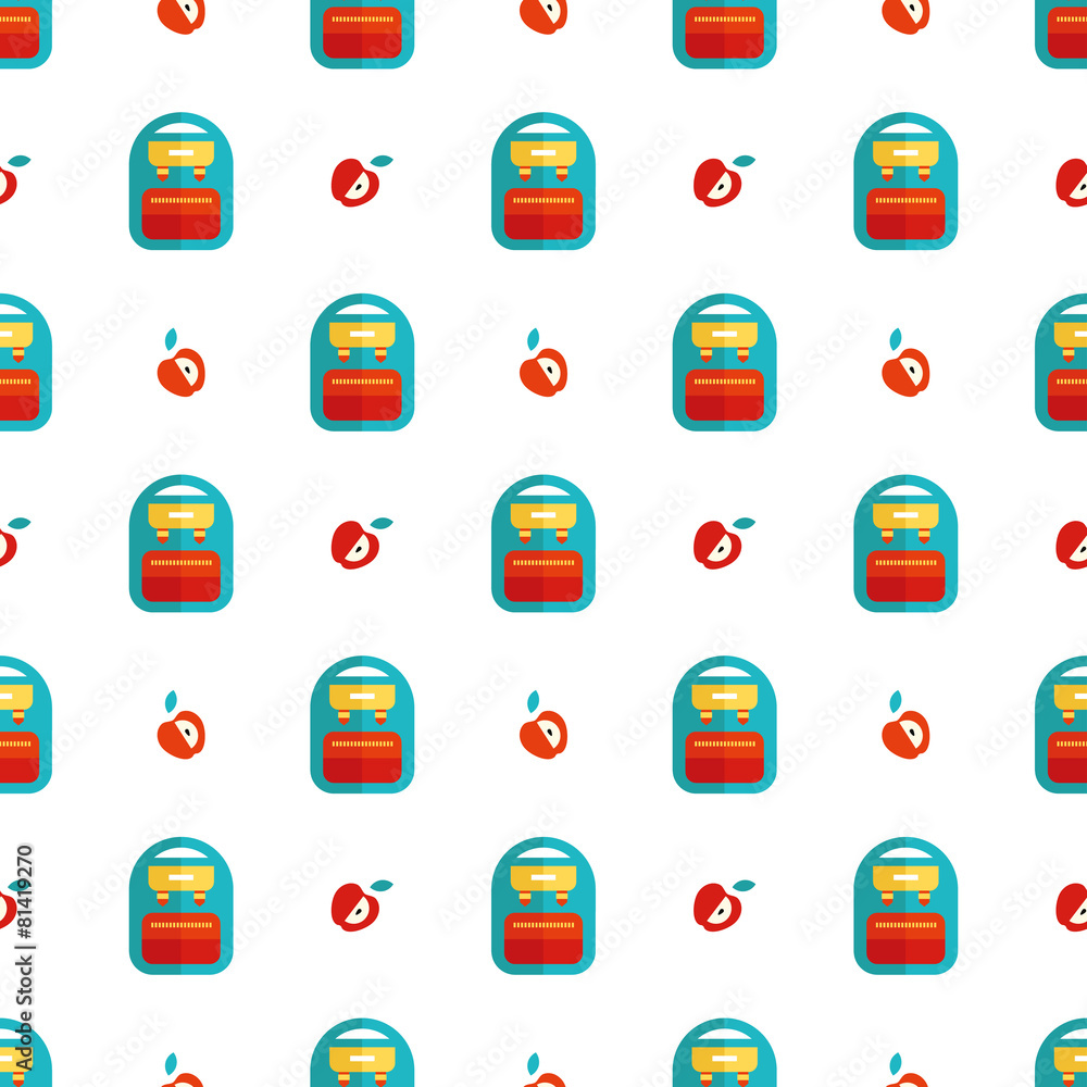 backpack and apple pattern backpack and apple pattern