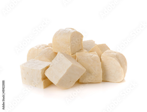 Tablou pe pânză tofu cheese on white background