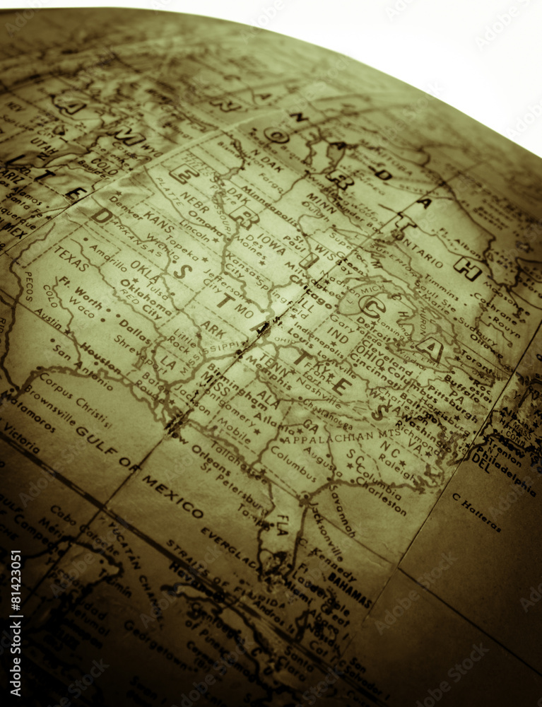 Obraz premium Antique USA Map