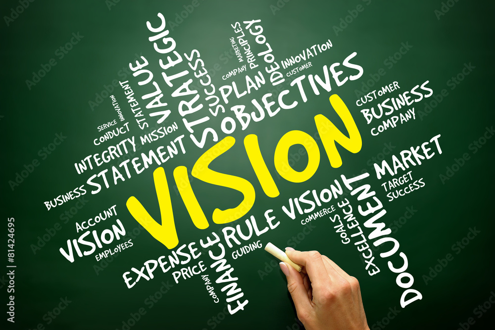 Vision word cloud, business concept Vision word cloud, business concept