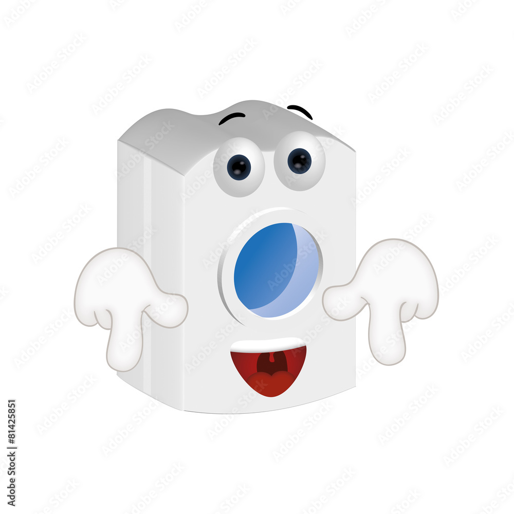Funny washing machine cartoon illustration comic Funny washing machine cartoon illustration comic