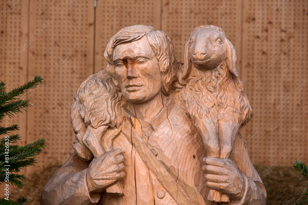 Naklejka premium Weihnachtskrippe in Strobl, Österreich