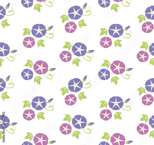 Seamless pattern of Morning glory