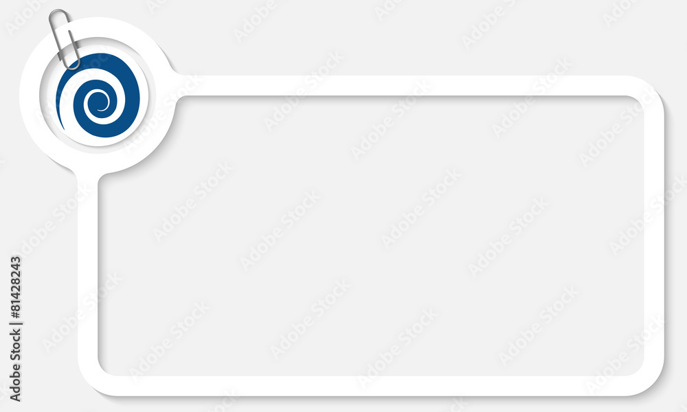 white frame for text and spiral icon white frame for text and spiral icon
