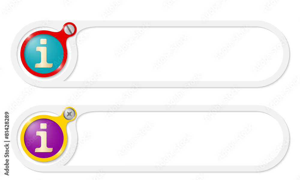 vector buttons for your text and info icon