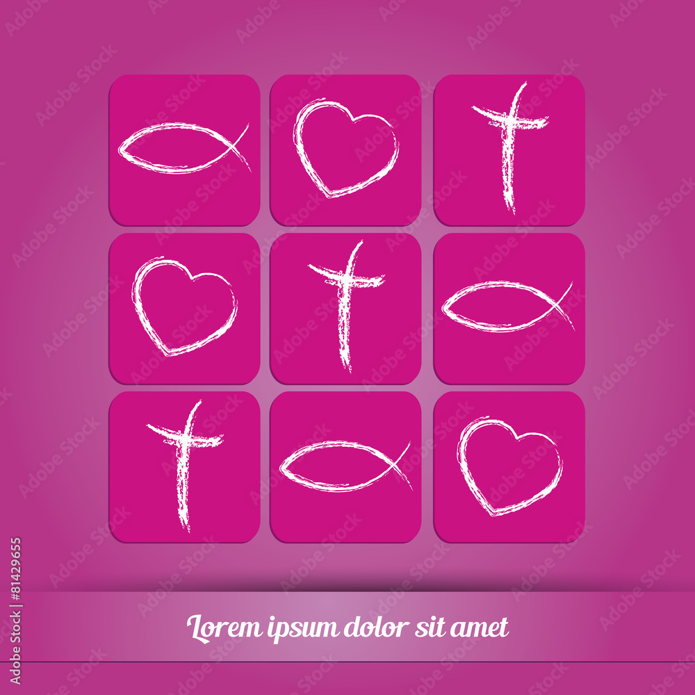Fototapeta premium Religion Karte pink