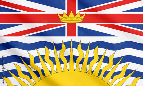 British Columbia flag waving