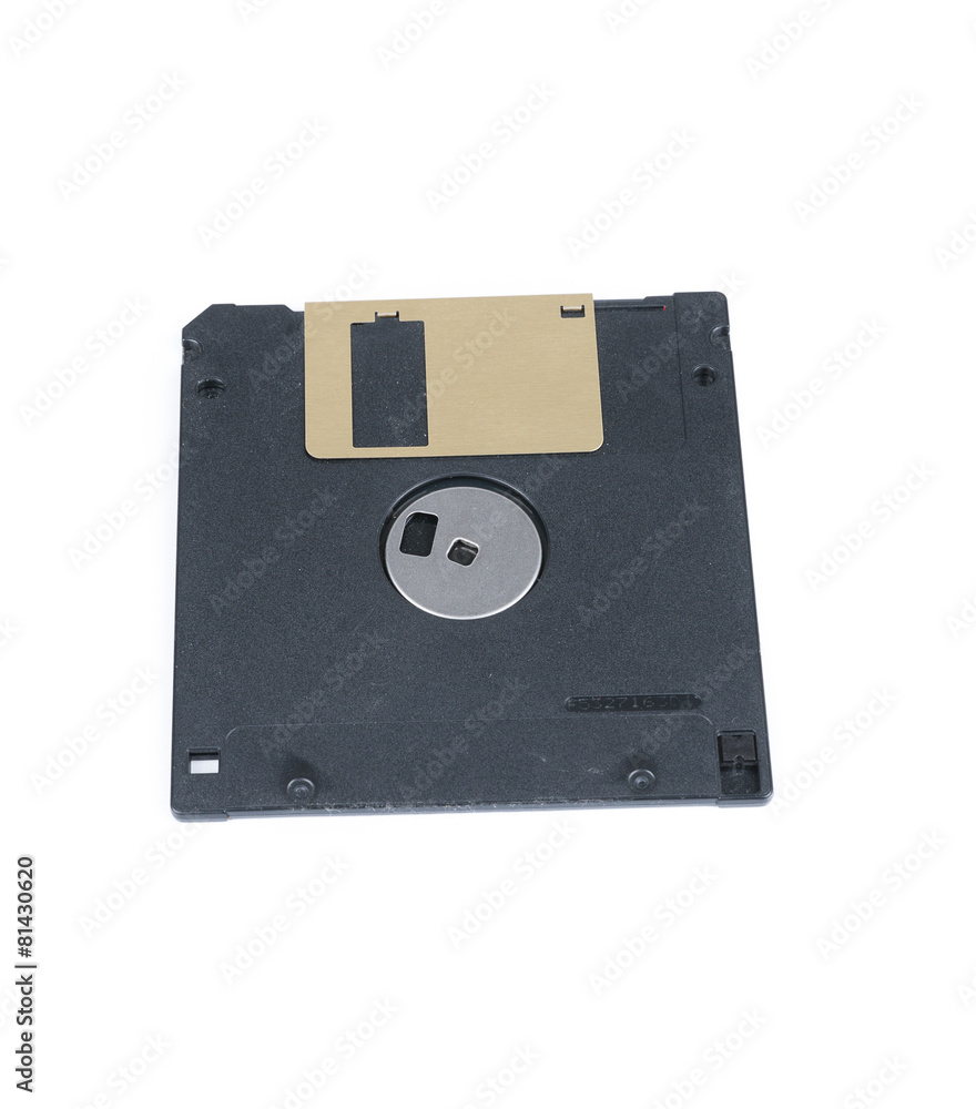 Black Floppy Disc Isolated on white Black Floppy Disc Isolated on white
