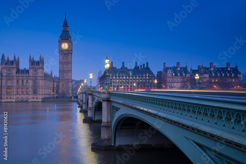 Obraz most i widok na Big Ben w Londynie