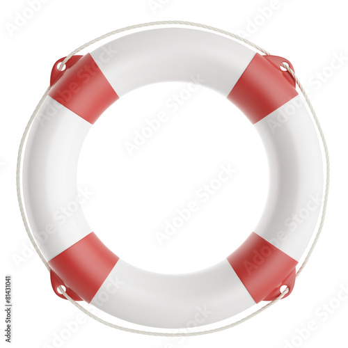 Illustration lifebuoy isolated on white background