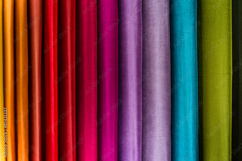 Abstract colorful textile background with selective focus Abstract colorful textile background with selective focus
