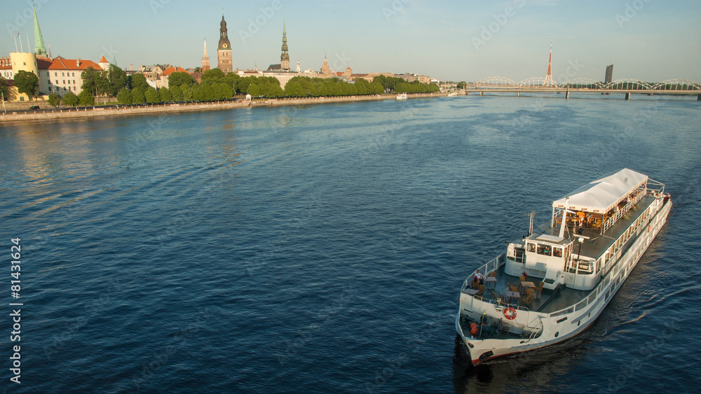 Riga historical skyline