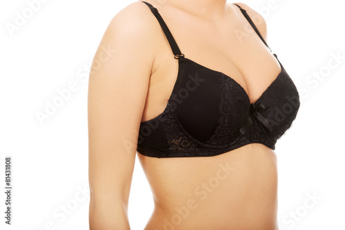 Woman's breast in bra.