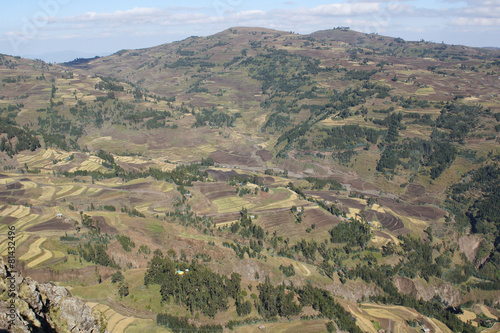 Landschaft von Amhara    thiopien  Afrika