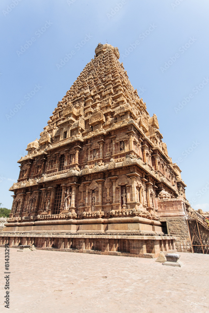 Inside the Brihadishwara temple in Tanjore (Thanjavur) in India Inside the Brihadishwara temple in Tanjore (Thanjavur) in India