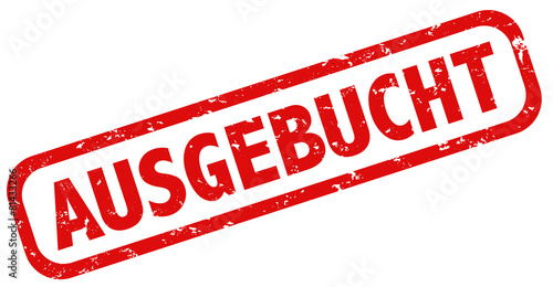 Ausgebucht Stempel rot