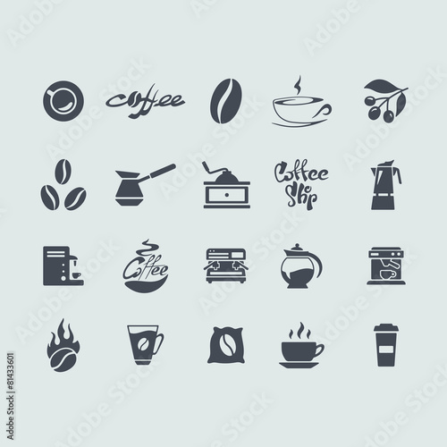 Set of coffee icons