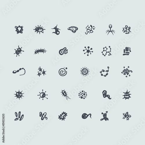 Set of organisms icons