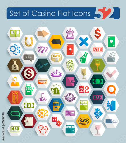 Set of casino icons