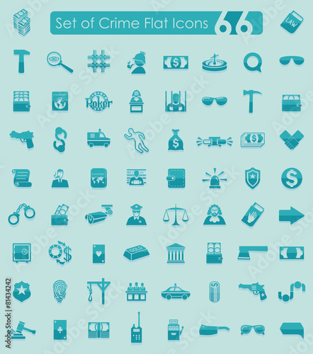 Set of crime icons