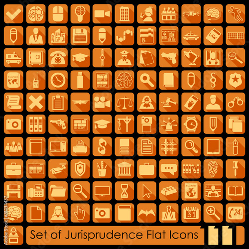 Set of jurisprudence icons