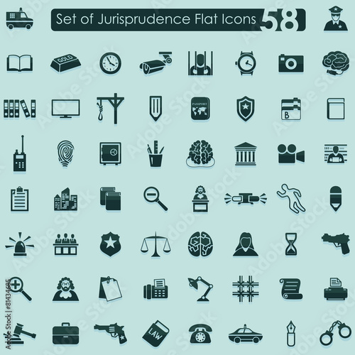 Set of jurisprudence icons