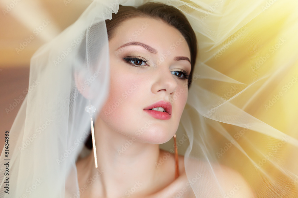 closeup portrait of beautiful bride - soft focus closeup portrait of beautiful bride - soft focus