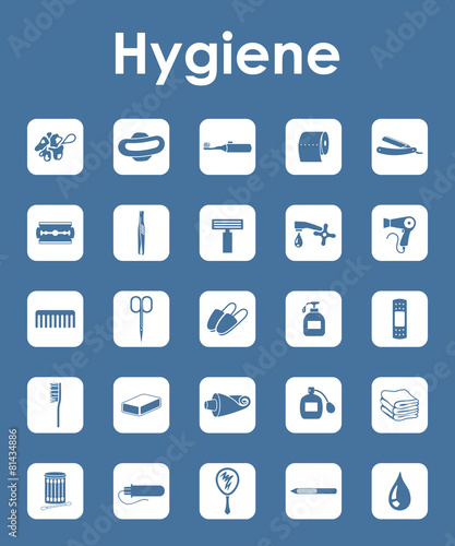 Set of hygiene simple icons