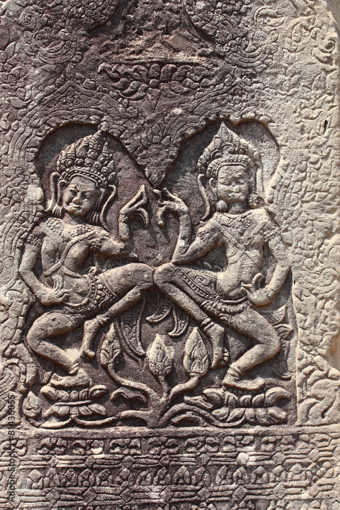 Particolare bassorilievo tempio di Angkor