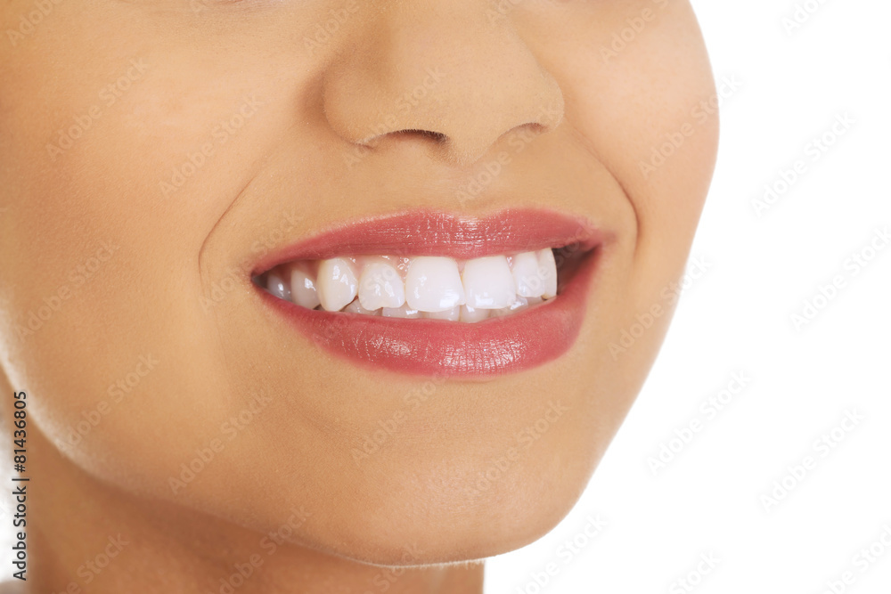 Obraz premium Woman's mouth with perfect smile.