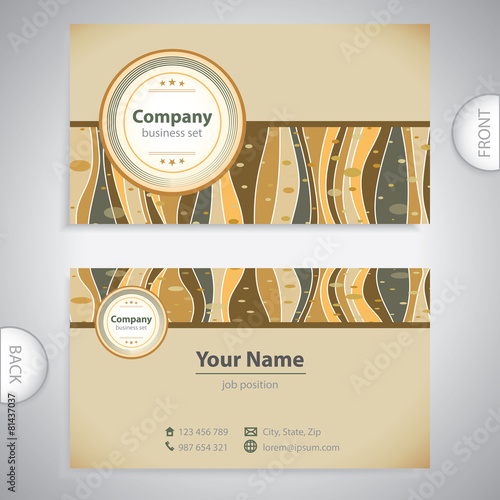 business card - retro antique template - dining menu