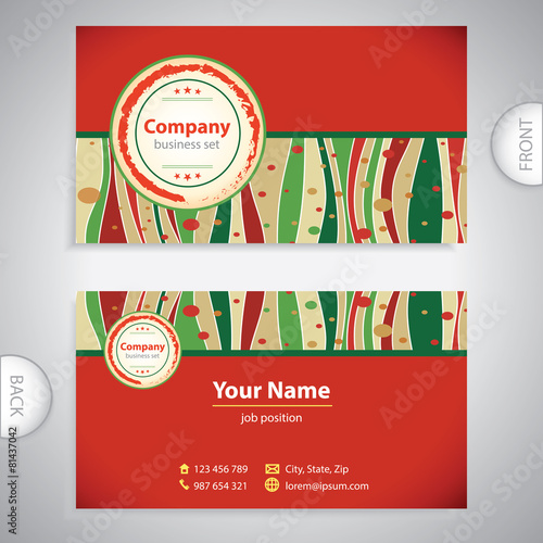 business card - Italian menu - retro antique template