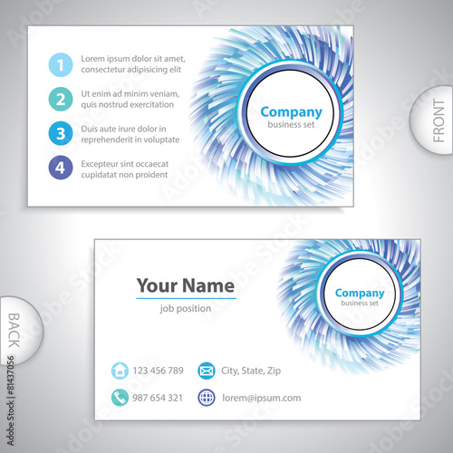 business card - science and research - windmill