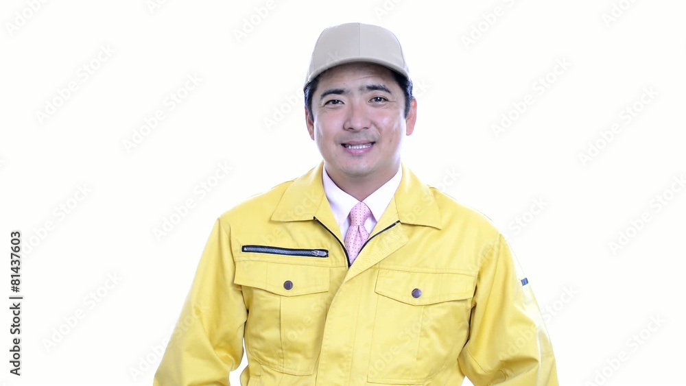 笑顔の作業員