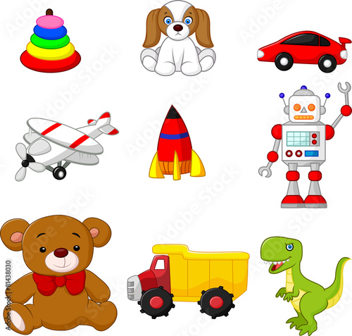 Illustration of Kid's toy collection