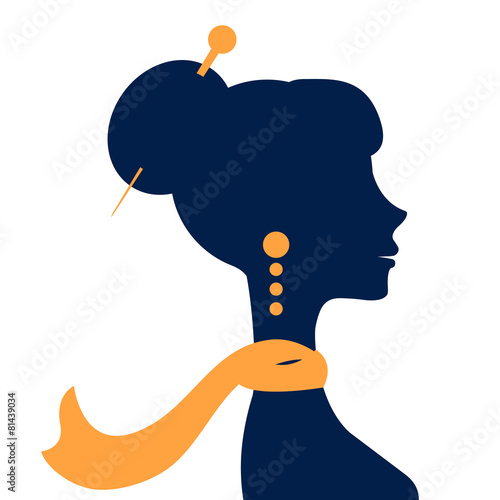 Beautiful  elegant woman silhouette