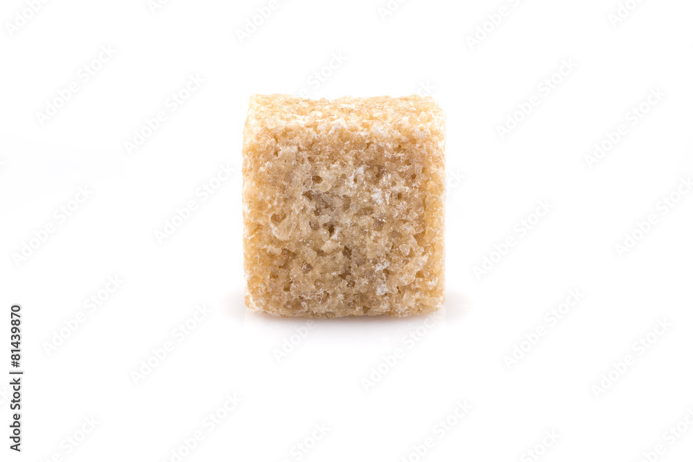 brown sugar cubes isolated