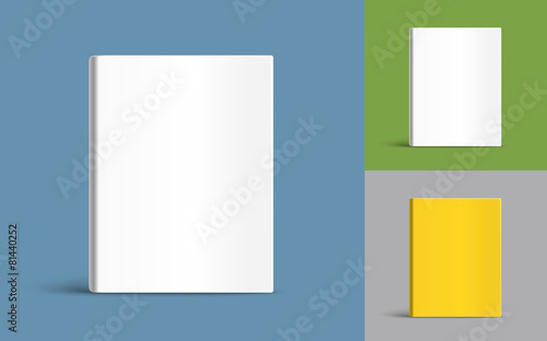 Different blank book covers template. Vector illustration
